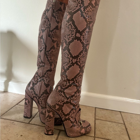 Pink Python Gucci Boots - Picture 6 of 10